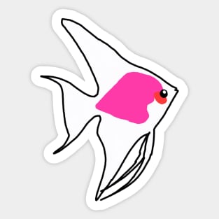 Pink Angelfish Sticker